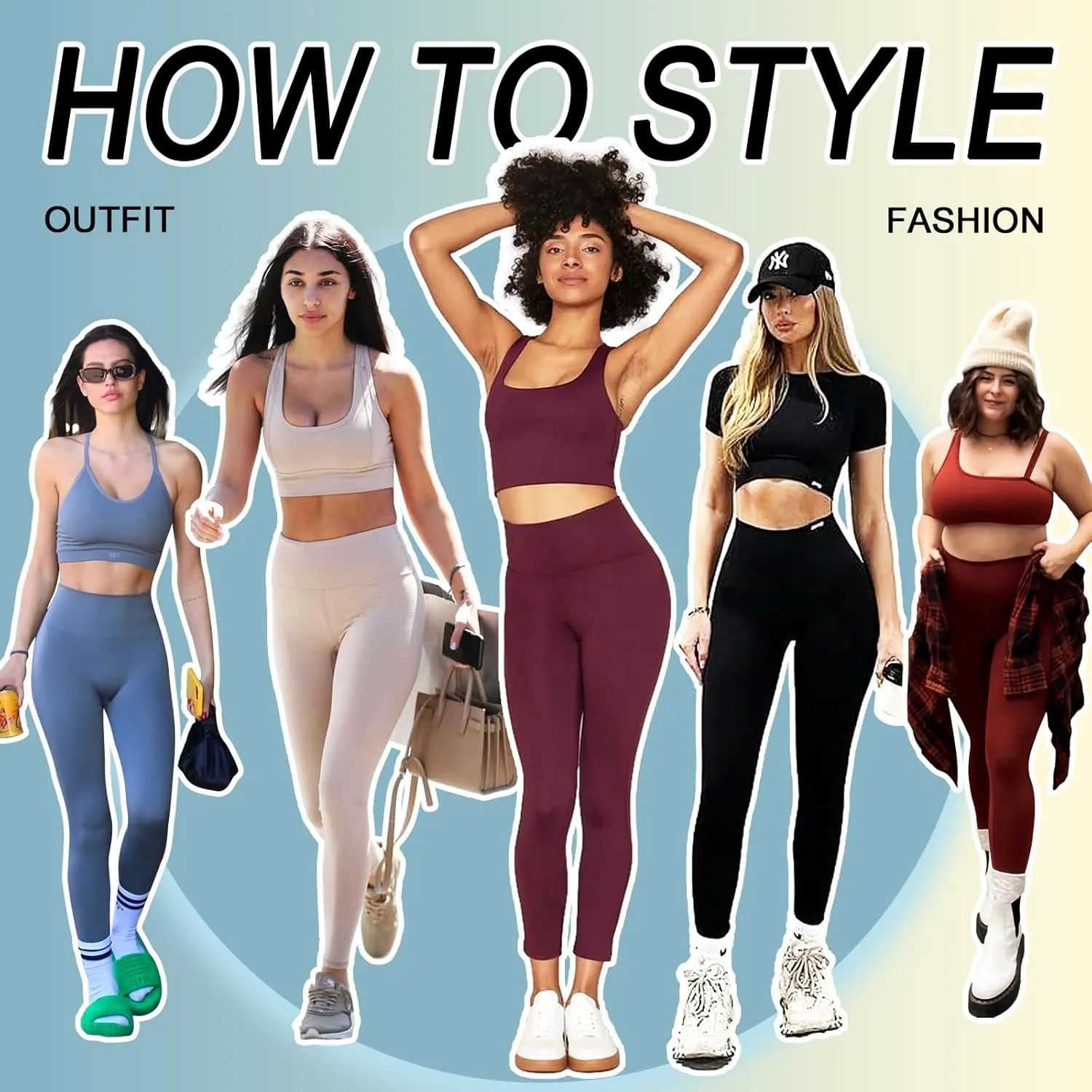 4 Pack Leggings for Women Butt Lift High Waisted Tummy Control No See-Through Yoga Pants Workout Running Leggings