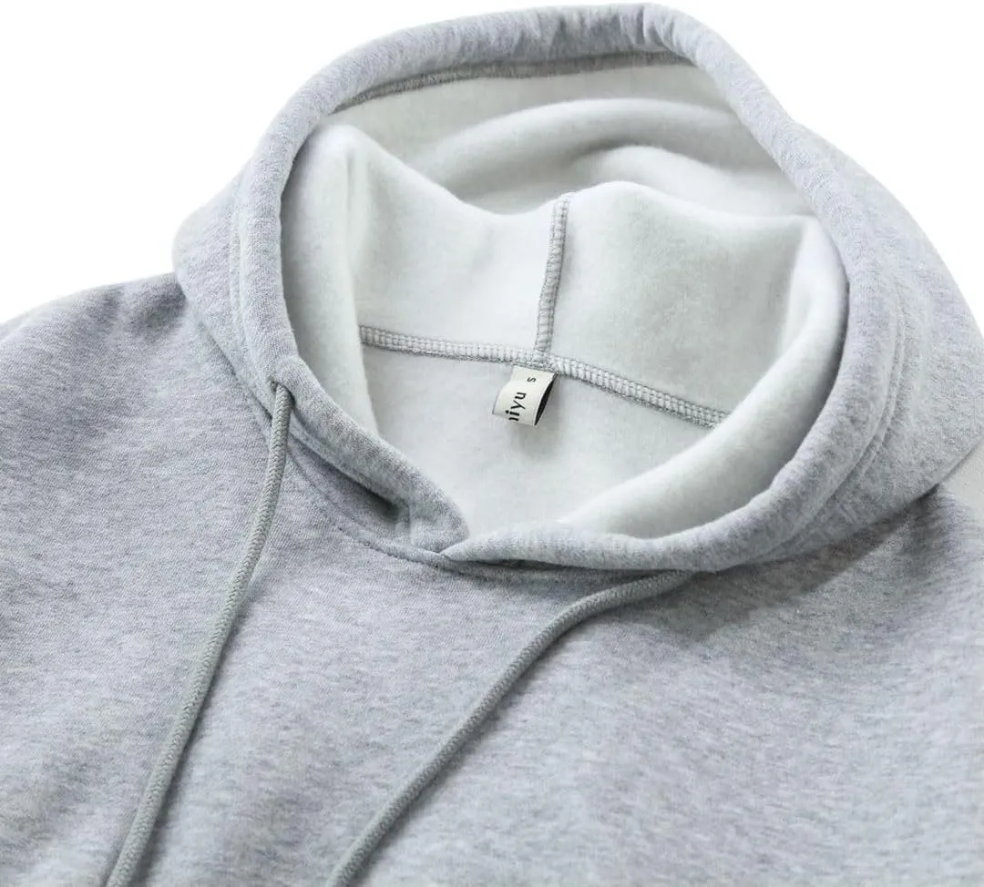 Amazhiyu Women's Cropped Hoodies Long Sleeves Fleece Crop Top Sweatshirt with Hooded