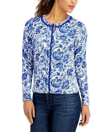 CHARTER CLUB - Floral Cardigan