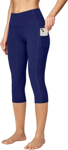 Ewedoos Capri Leggings for Women High Waisted Yoga Pants for Women with Pockets Tummy Control Workout Leggings Yoga Capris