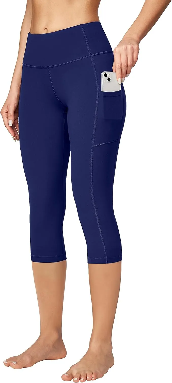 Ewedoos Capri Leggings for Women High Waisted Yoga Pants for Women with Pockets Tummy Control Workout Leggings Yoga Capris