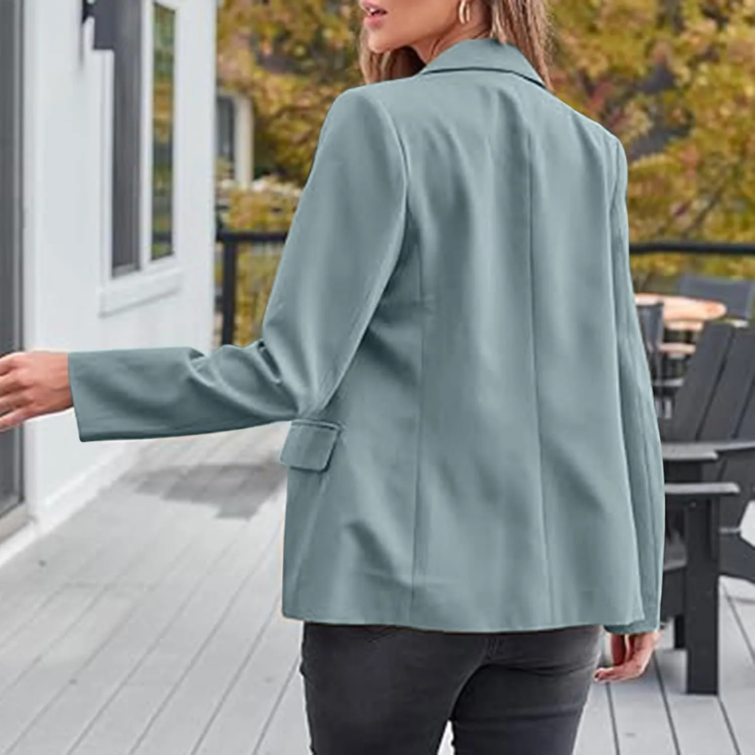 Firzero Womens Blazers for Work Casual 2024 Business Coats Dressy Loose Button Down Cardigan Work Suit Jacket