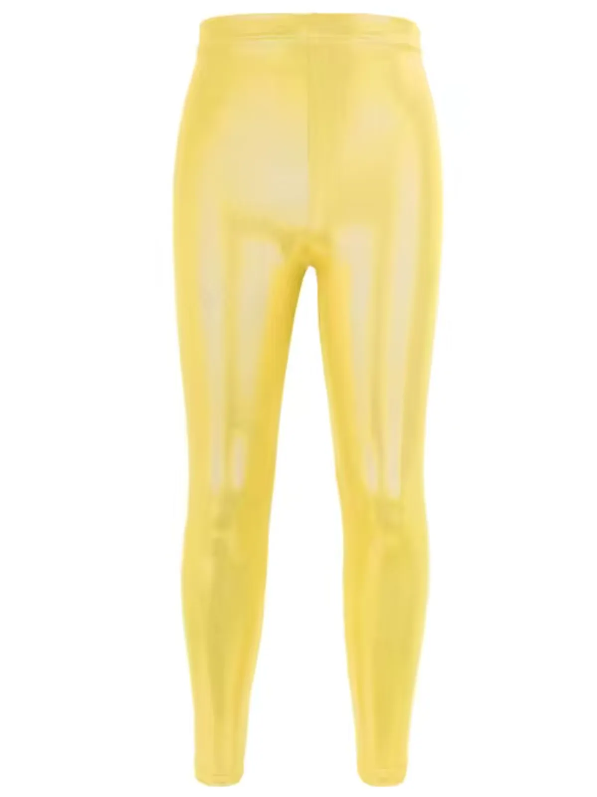 Girl's Stylish High-Waisted Metallic Leggings