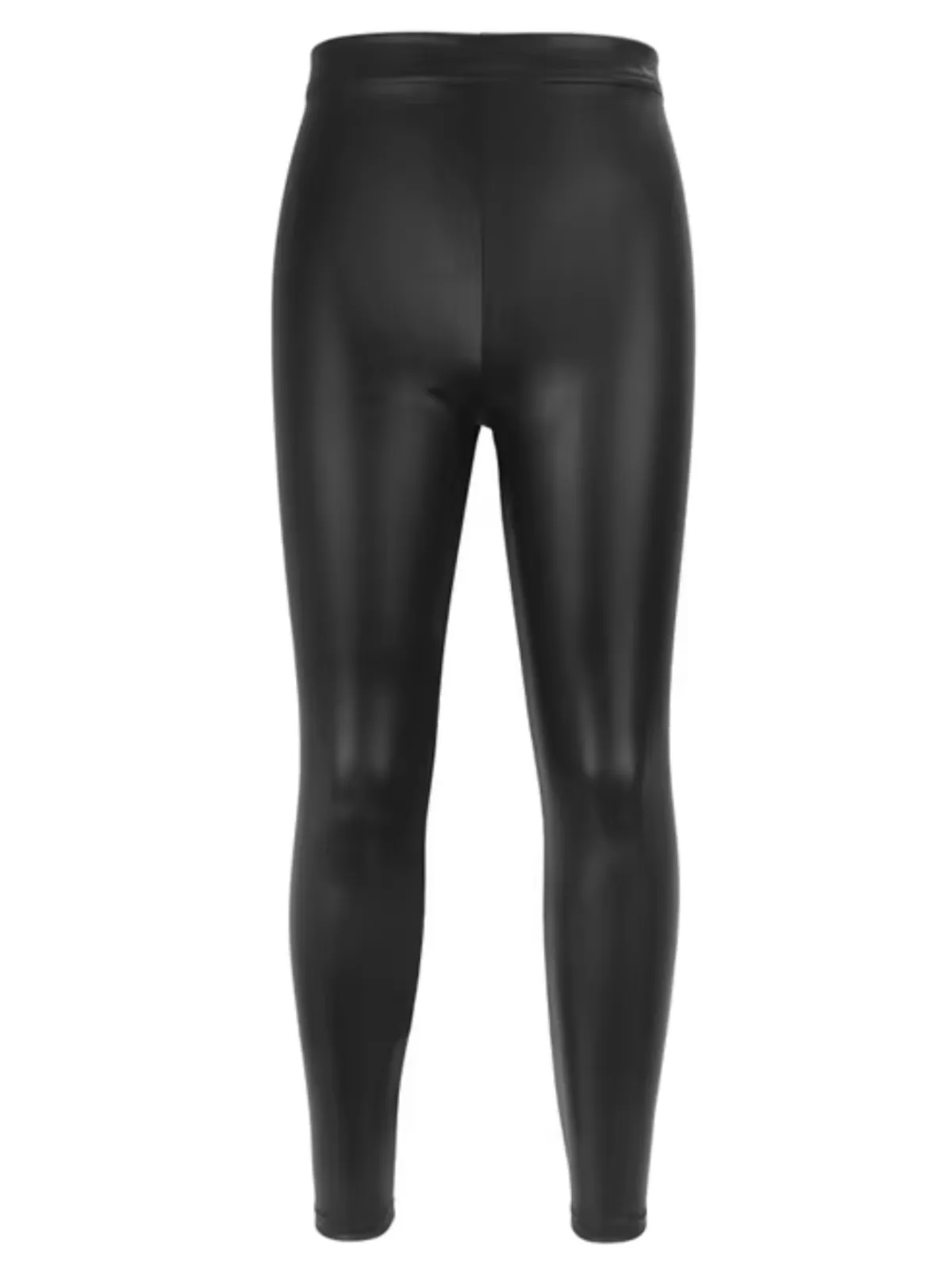 Girl's Stylish High-Waisted Metallic Leggings