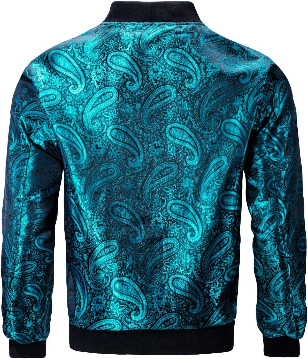 Hi-Tie Paisley Jackets for Men Lightweight Windbreaker Jacket Zipper Coat with Pockets