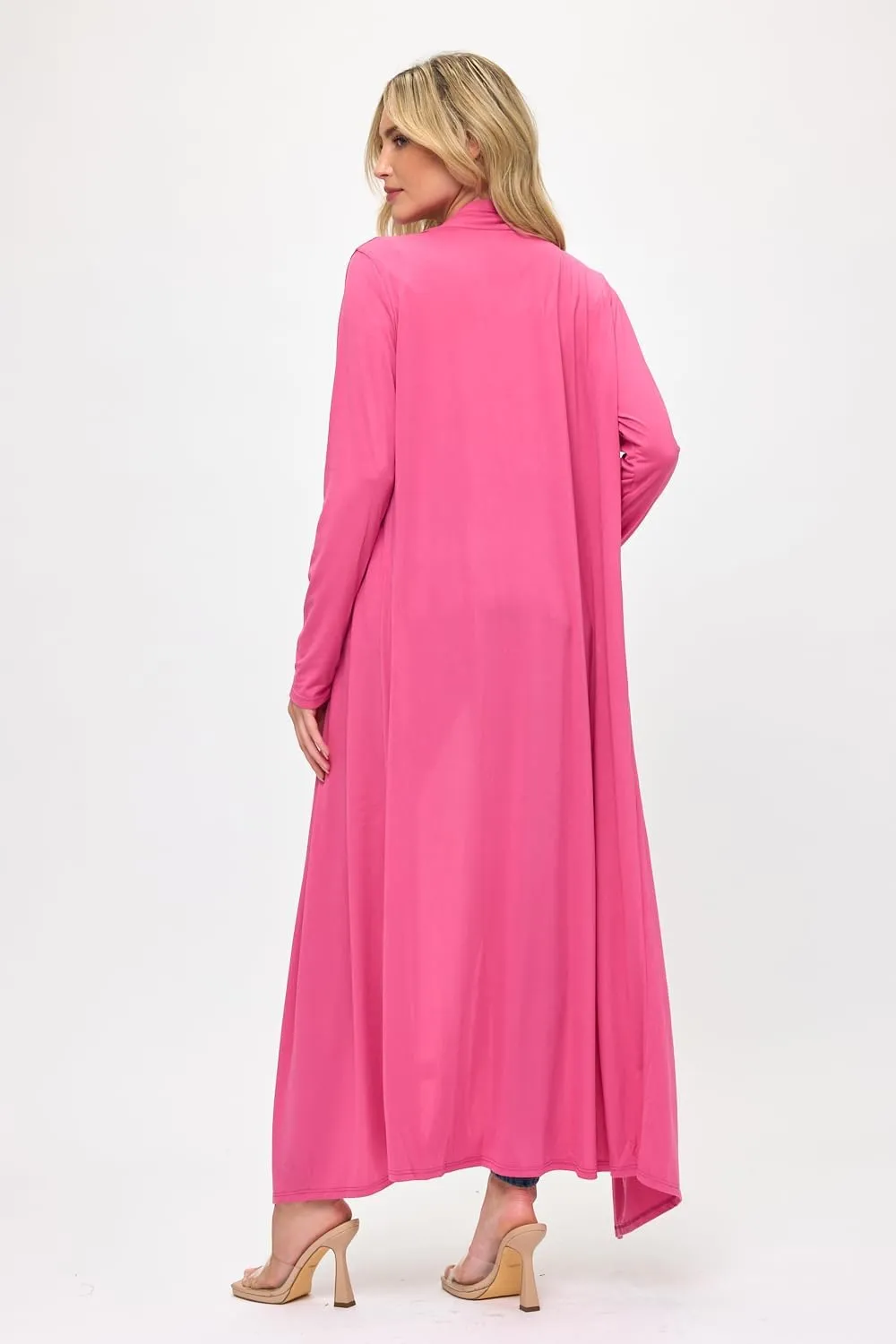 Isaac Liev Maxi Cardigan Duster Sweater  Women's Extra Long Open Front Full Length Lightweight Cardigans Dusters Sweaters