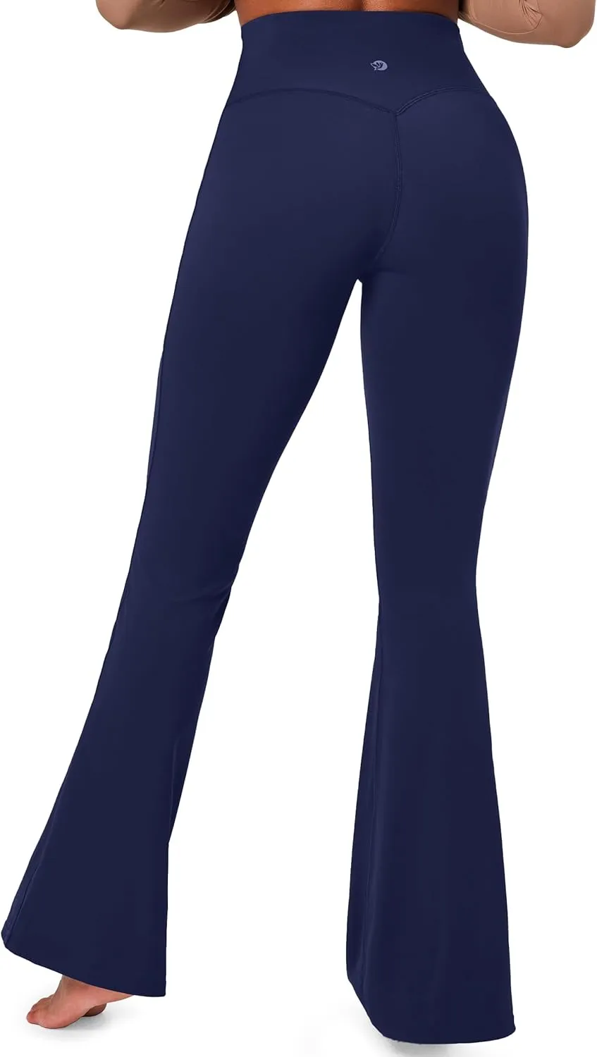 IUGA Flare Leggings for Women Tummy Control Flared Leggings No Front Seam Yoga Pants Women High Waisted Workout Bell Bottoms