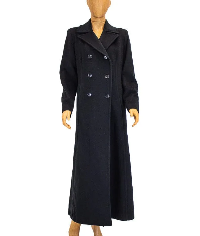 Lined Merino Wool Long Coat