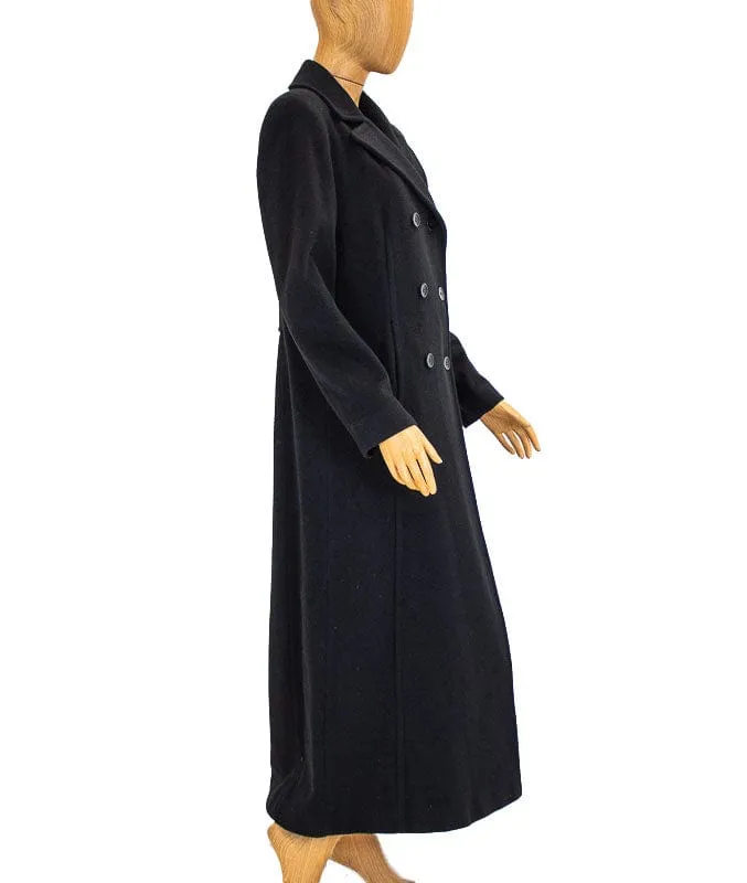 Lined Merino Wool Long Coat