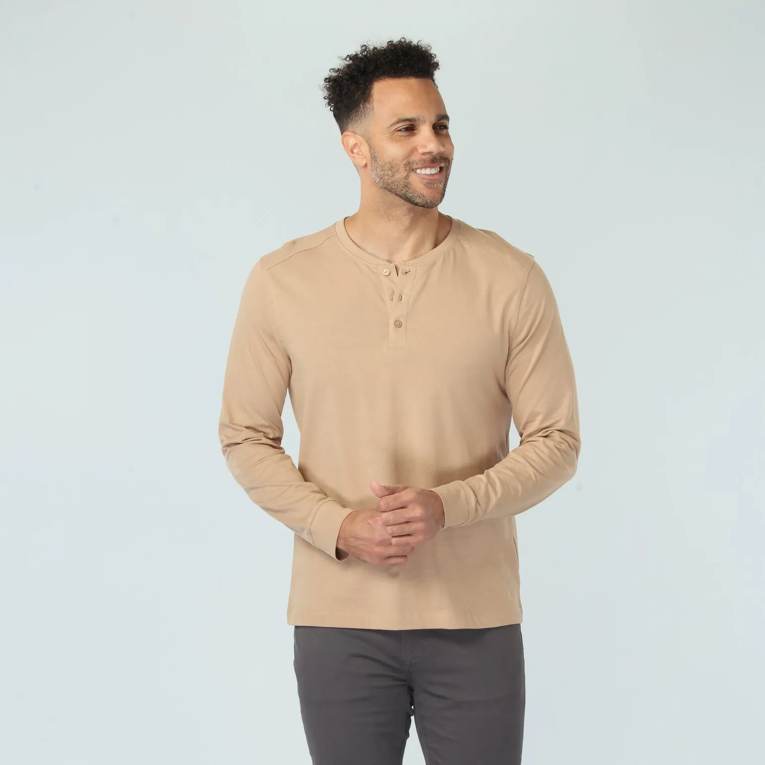 Long Sleeve Henley - LUX - Custom 3 Pack
