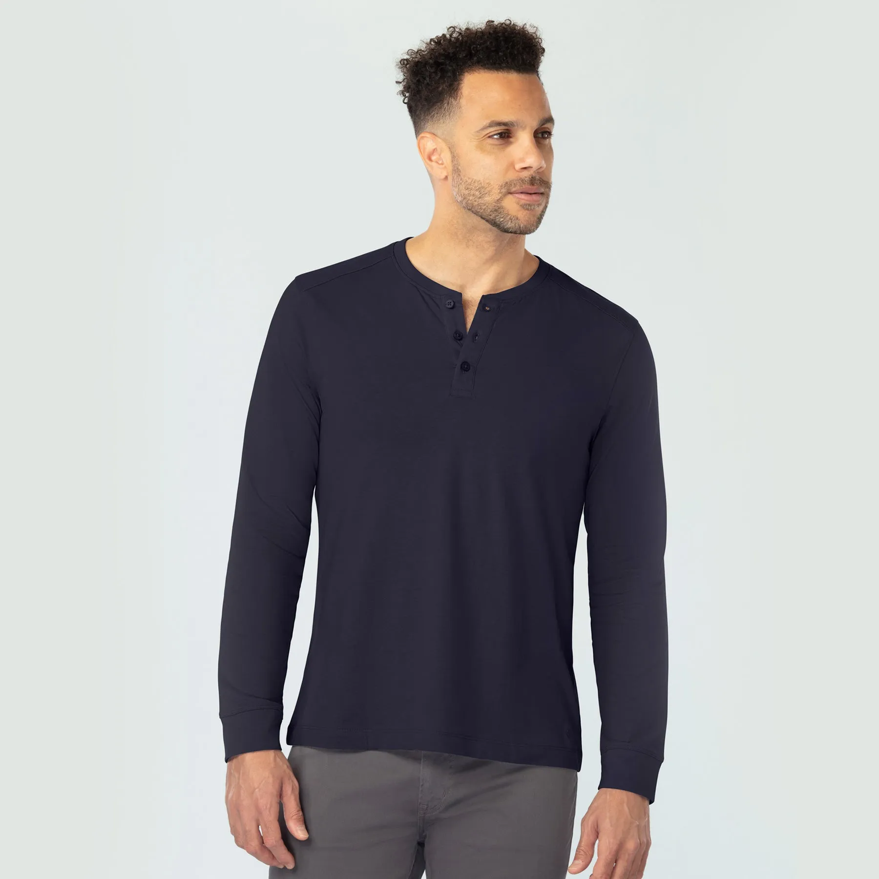 Long Sleeve Henley - LUX - Custom 3 Pack