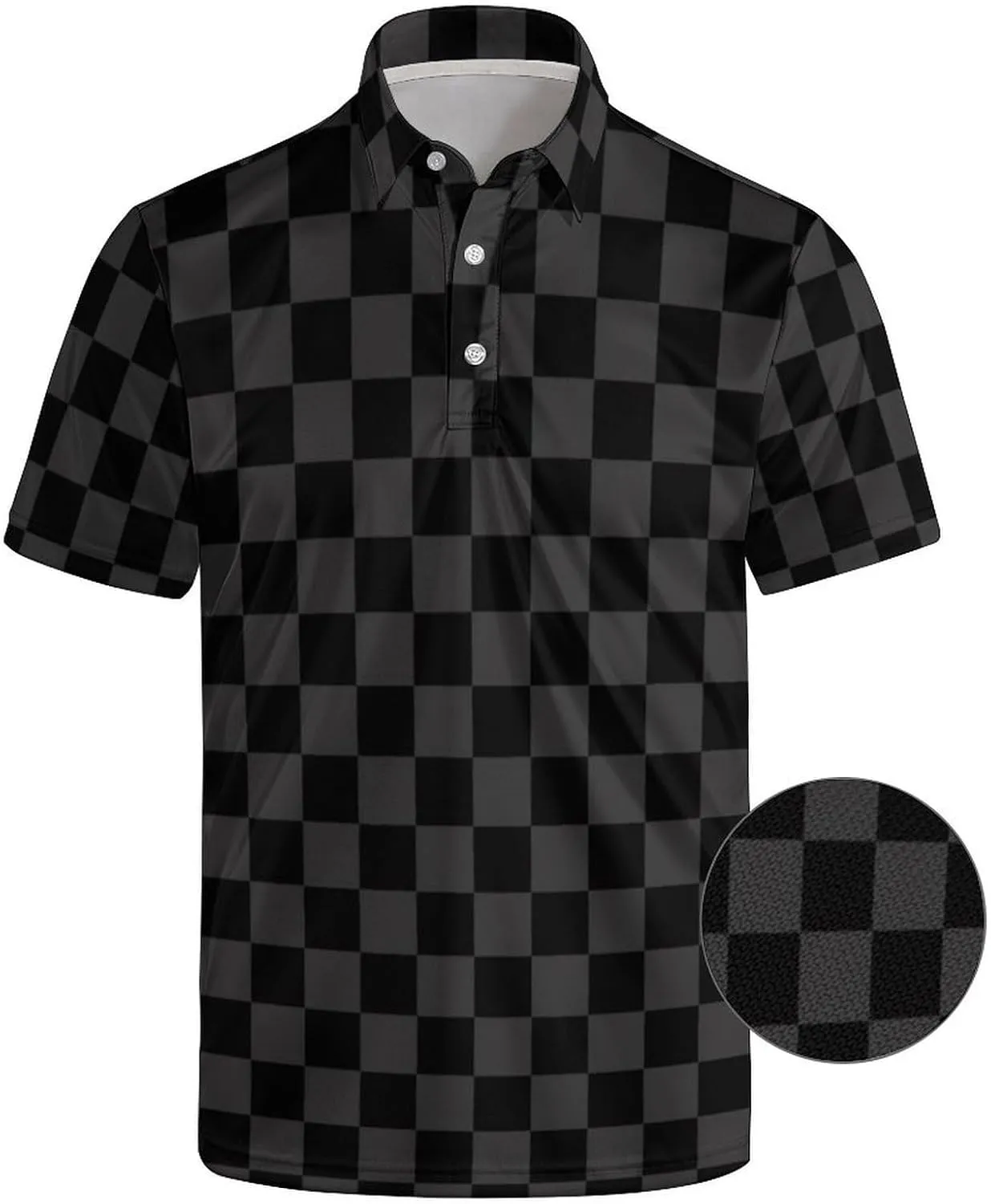 Men's Funny Golf Polo Shirts Short Sleeve Performance Golf Shirts Hawaiian Golf Polos for Summer
