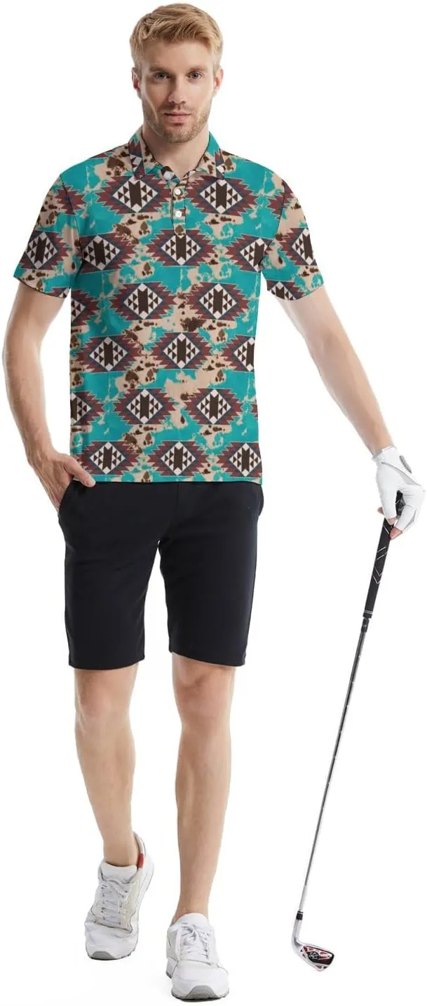 Polo Shirts for Men Moisture Wicking Mens Polo Shirts Patriotic Shirts for Men