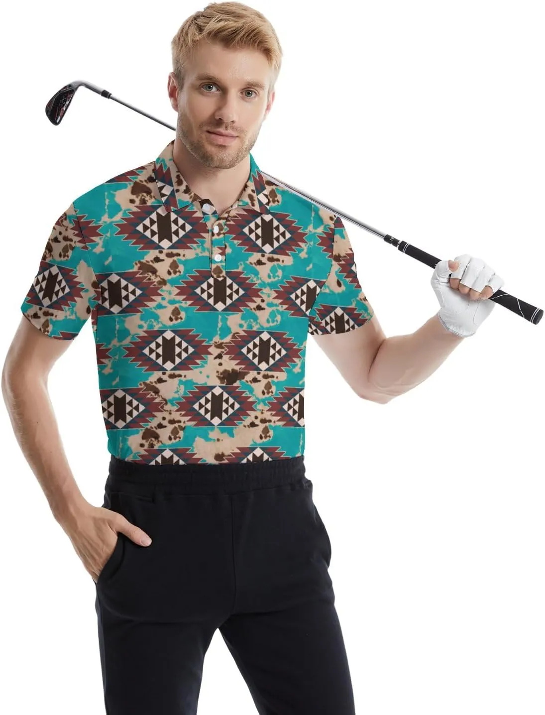 Polo Shirts for Men Moisture Wicking Mens Polo Shirts Patriotic Shirts for Men