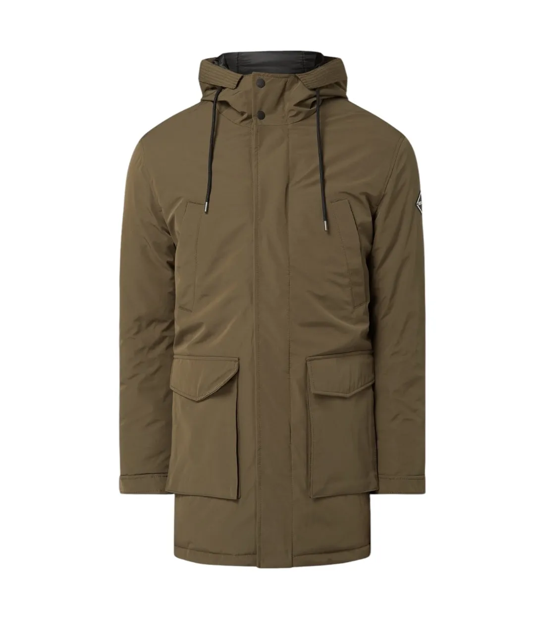 Replay Olijfgroen Parka Met Wattering