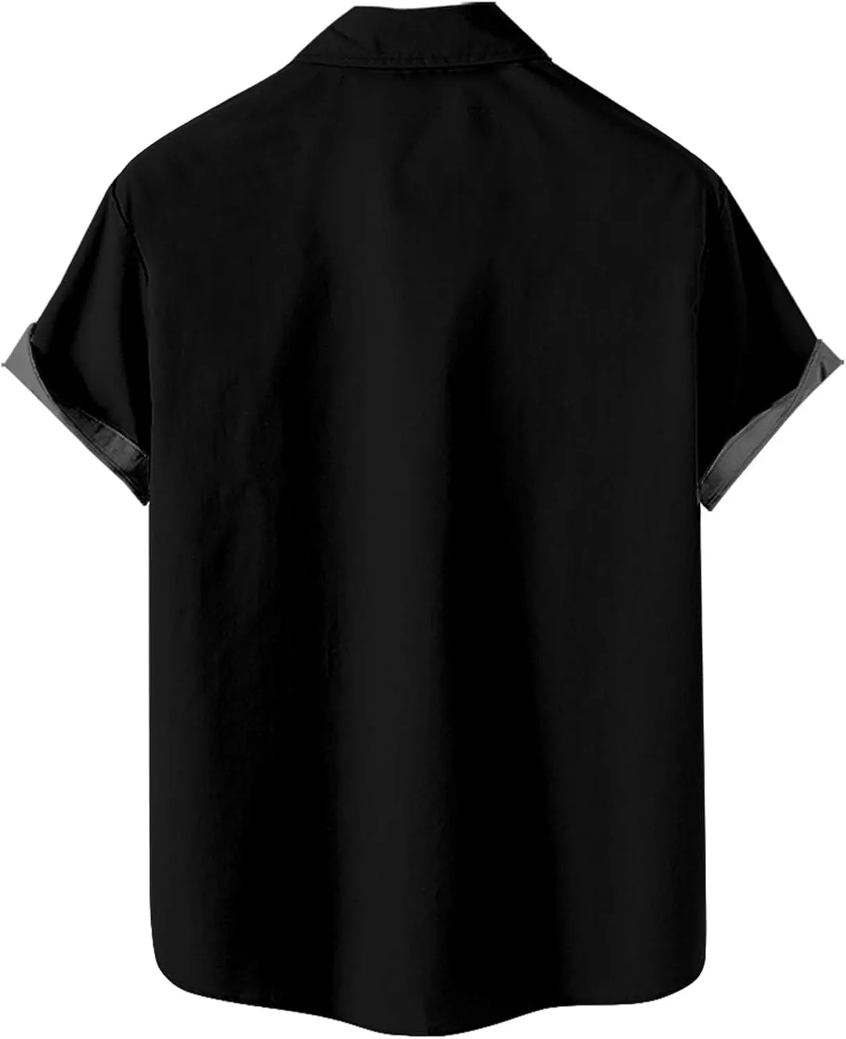 T-Shirts for Men 2023 Casual Stylish Cuban Guayabera Button Up Shirt Summer Short Sleeve Color Block Dress Shirts