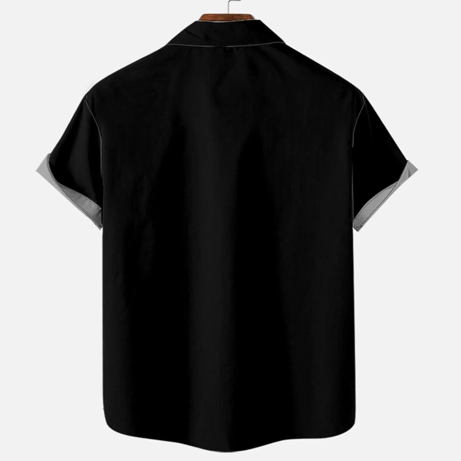 T-Shirts for Men 2023 Casual Stylish Cuban Guayabera Button Up Shirt Summer Short Sleeve Color Block Dress Shirts