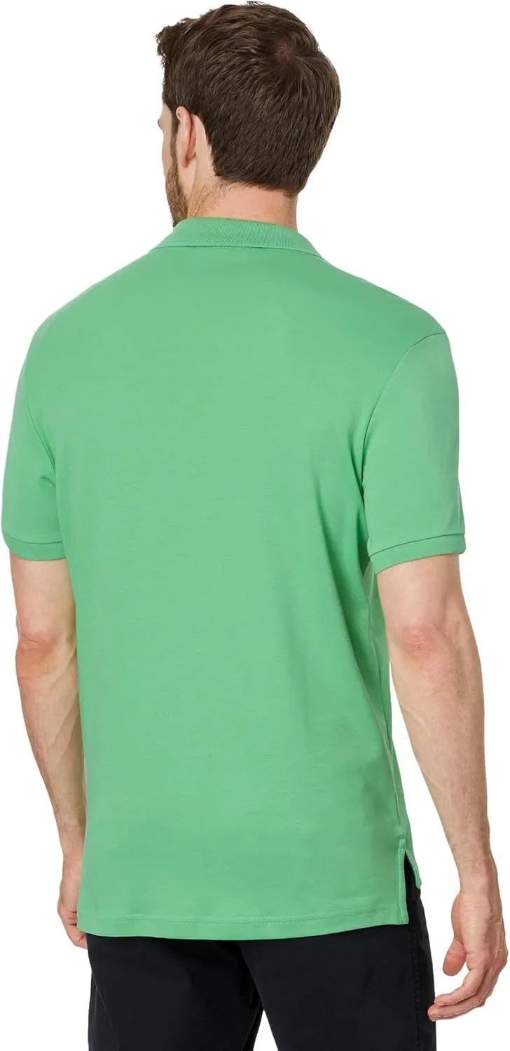 U.S. Polo Assn. Men's Solid Short Sleeve Interlock Polo Shirt, Golf Shirts for Men, Business Casual Polos