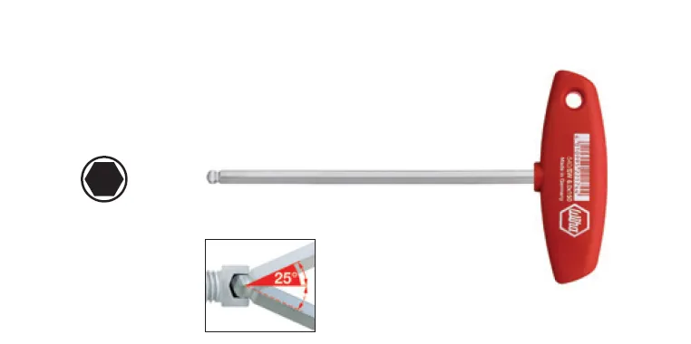 Wiha Ball End Hex Driver With T-handle 6mm