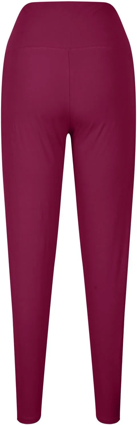 Women's Leggings Plus Size Workout Leggings Tummy Control Leggings with Pockets Stretch Yoga Leggings Athletic Pants